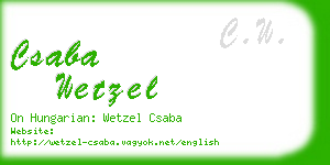 csaba wetzel business card